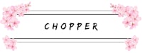 a pink flower with the word chopper on it