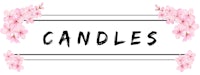 a pink flower with the words candles on it