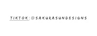 a black and white image of the word tiktok sakurasundesigns